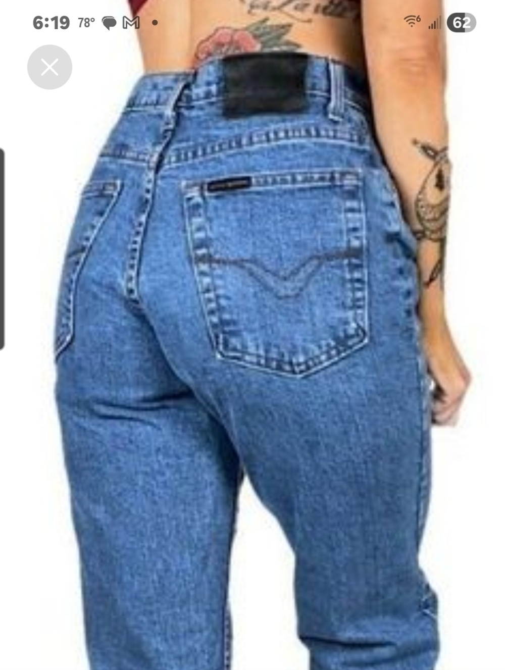Vtg Harley Davidson Women's Straight Leg Jeans Size 4 High Rise Blue